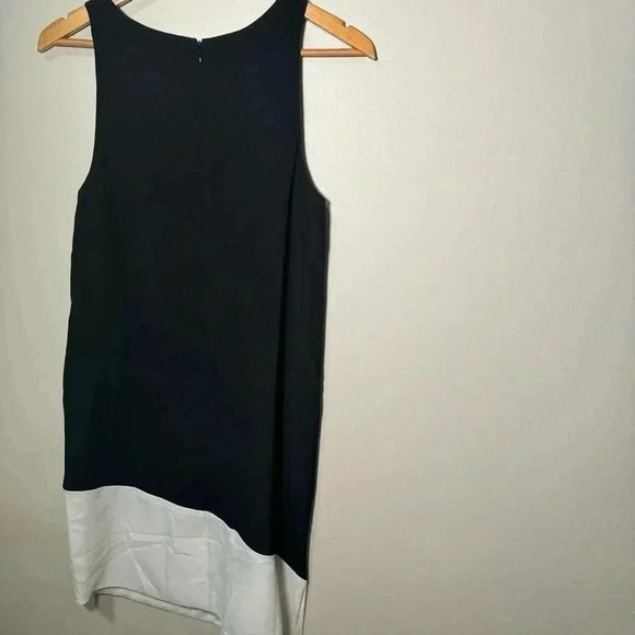 NWT Club Monaco Black/White Colorblock Dress 100% Silk Size 2 - Picture 8 of 8